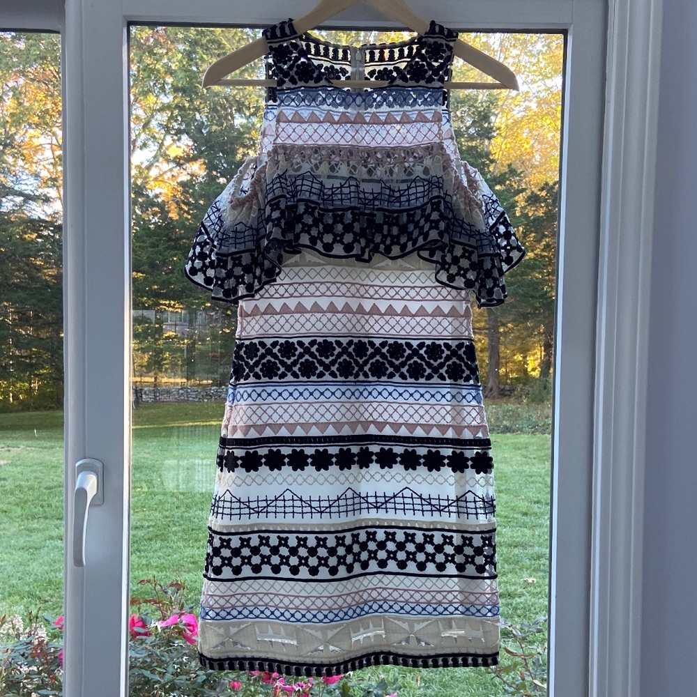 Parker Off The Shoulder Dress, Multicolor, Size XS